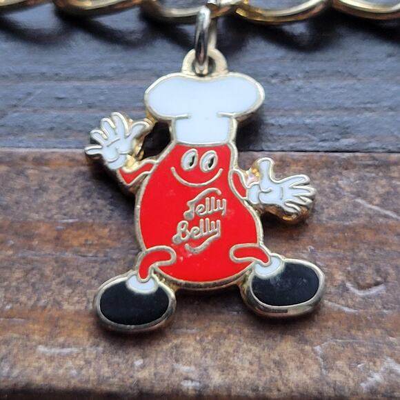 Jelly Belly Factory Charm Bracelet – Vintage Late '90s Gold Dangle | Y2K Jewelry - Picture 5 of 15